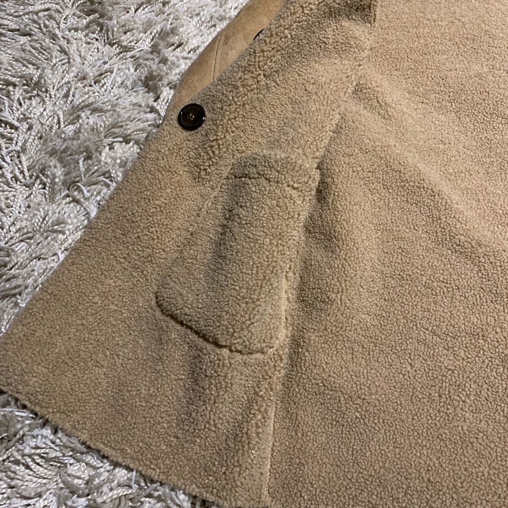 Zara Reversible Suede/Teddy Coat - Picture 4 of 7